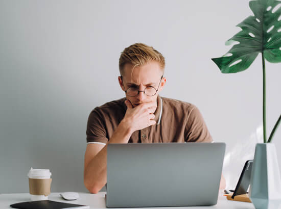 Professional developer working on custom software